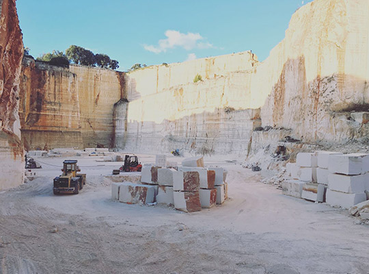 white limestone quarry