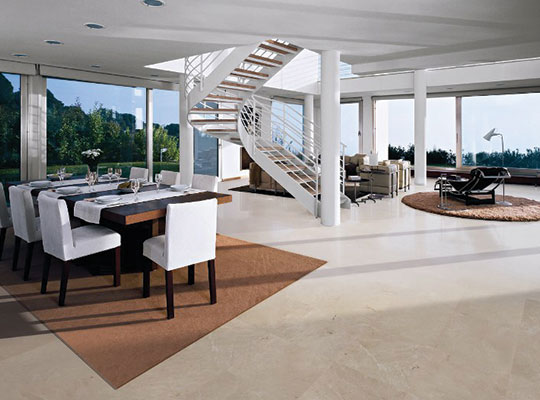 crema marfil slabs